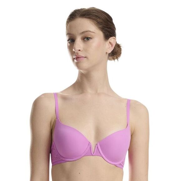 NWT Wolford Straight Laced Demi Cup Bra 70B 32B Orchid - Picture 3 of 14